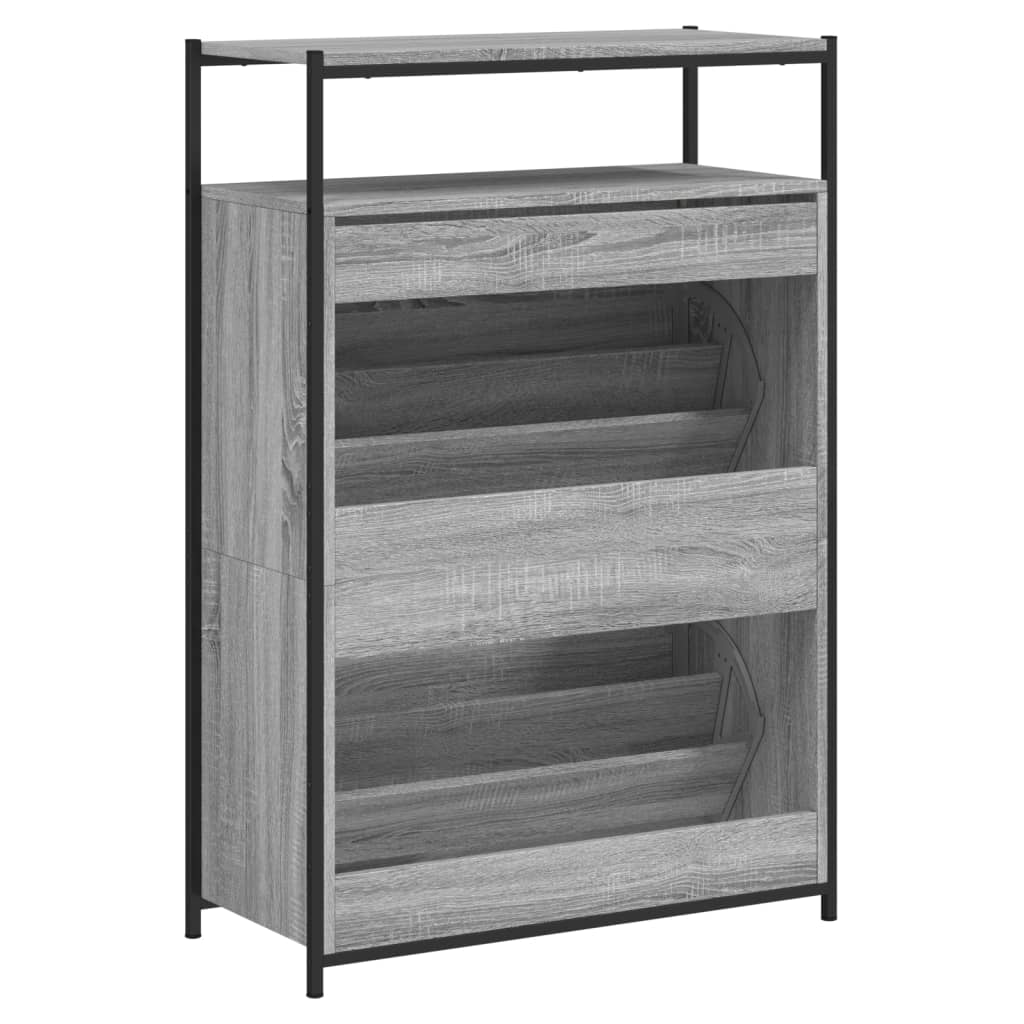 Shoe Cabinet Grey Sonoma 75x34x112 cm Engineered Wood
