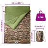 Double Sleeping Bag with Pillows for Adults Camping 3-4 Seasons