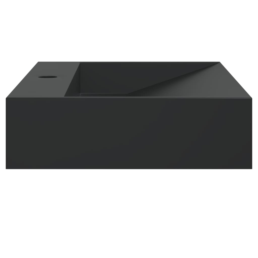 Wash Basin 60x38x11 cm Mineral Cast/Marble Cast Matt Black
