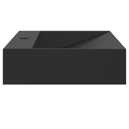 Wash Basin 60x38x11 cm Mineral Cast/Marble Cast Matt Black