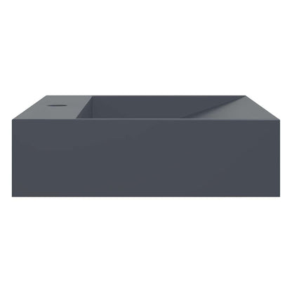 Wash Basin 60x38x11 cm Mineral Cast/Marble Cast Anthracite