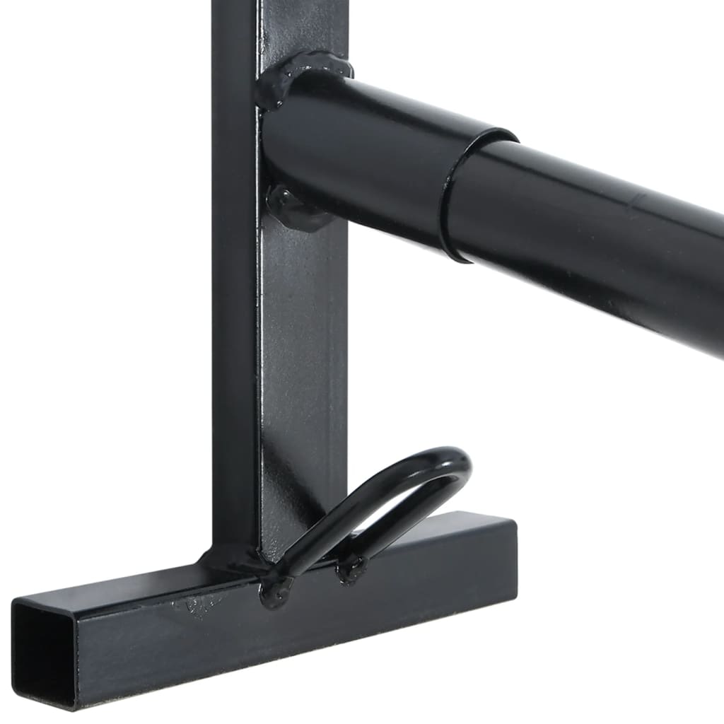Saddle Rack with Bridle Hook Single Arm Portable Black Iron