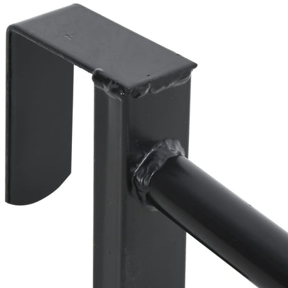 Saddle Rack with Bridle Hook Single Arm Portable Black Iron