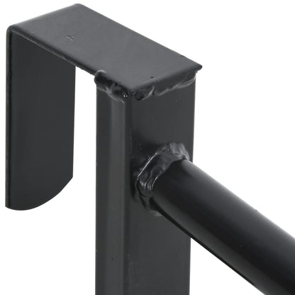 Saddle Rack Twin Arm Portable Black Iron