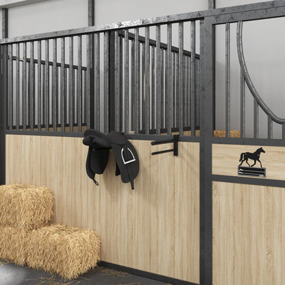 Saddle Rack Twin Arm Portable Black Iron