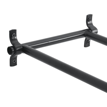 Foldable Saddle Rack Wall Mounted Black Iron