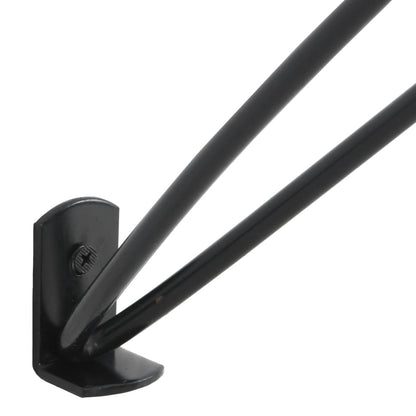 Foldable Saddle Rack Wall Mounted Black Iron