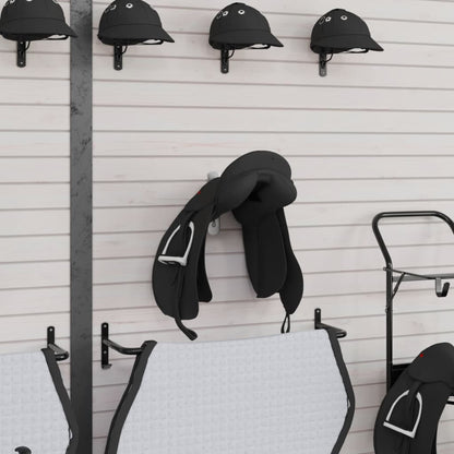 Saddle Rack with Bridle Hook Single Arm Foldble Black Iron