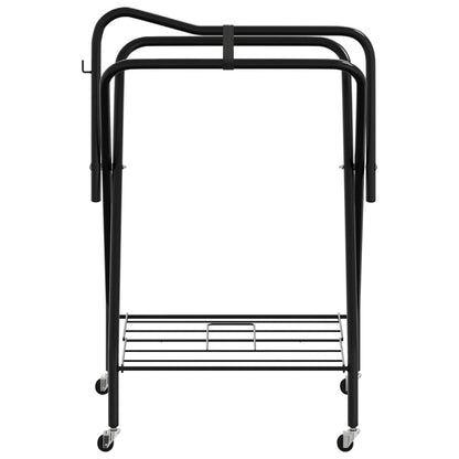 Saddle Rack Foldable Freestanding Black Iron