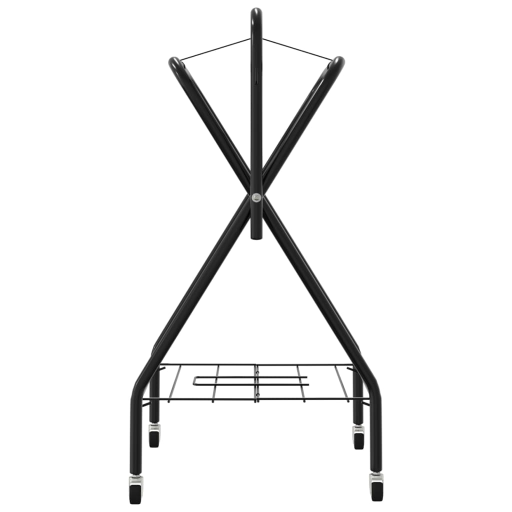 Saddle Rack Foldable Freestanding Black Iron