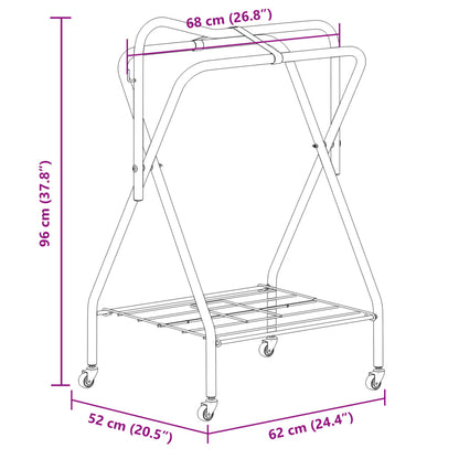 Saddle Rack Foldable Freestanding Black Iron
