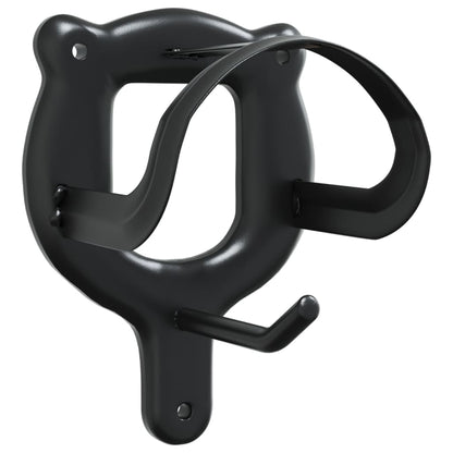 Bridle Racks 3 pcs Wall Mounted Black Iron