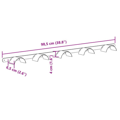 Bridle Hanger for 5 Bridles Black Iron
