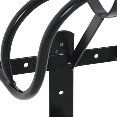 Bridle Rack Wall Mounted Black Iron