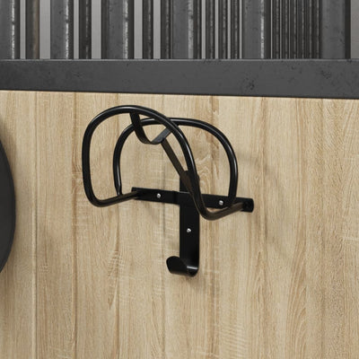 Bridle Rack Wall Mounted Black Iron