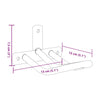 Bridle Rack Wall Mounted Black Iron