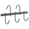 Bridle Hanger with 5 Swivel Hooks Black Steel