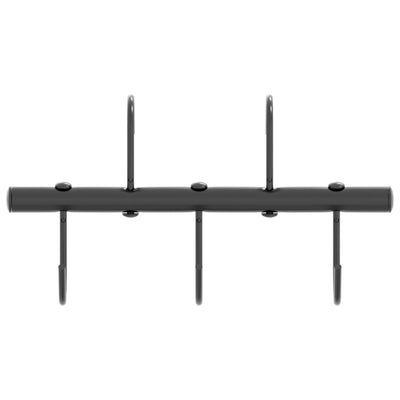 Bridle Hanger with 5 Swivel Hooks Black Steel