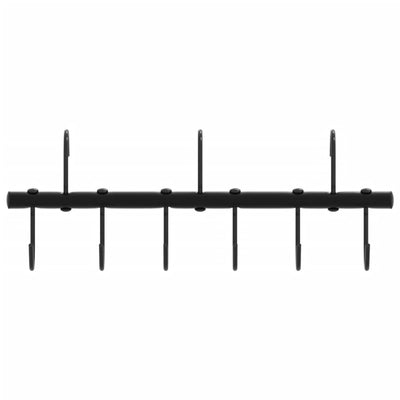 Bridle Hanger with 9 Swivel Hooks Black Steel