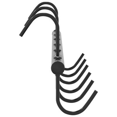 Bridle Hanger with 9 Swivel Hooks Black Steel