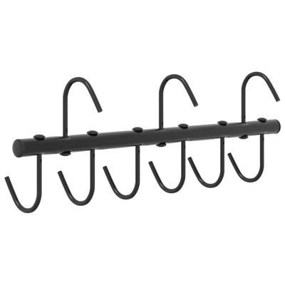Bridle Hanger with 9 Swivel Hooks Black Steel