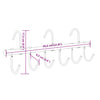 Bridle Hanger with 9 Swivel Hooks Black Steel
