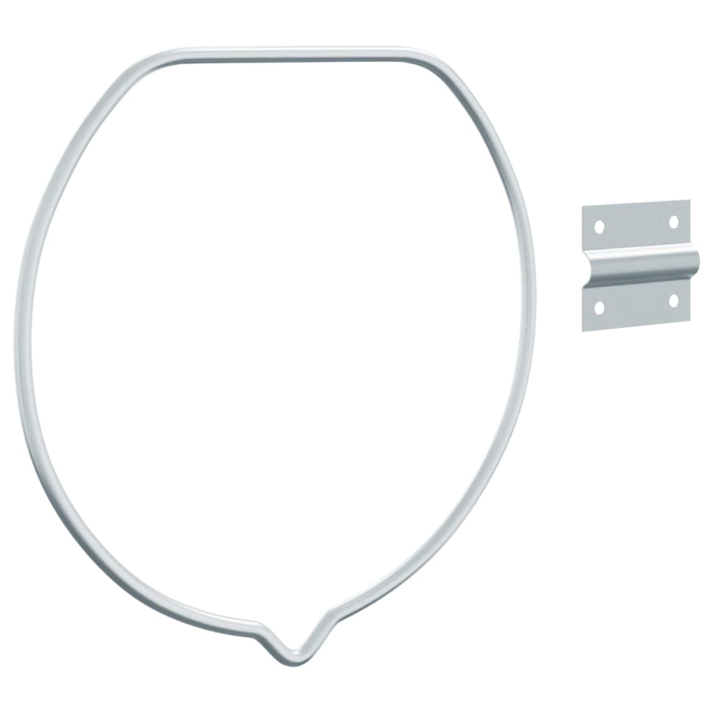 Bucket Holder Wall Mounted Silver Steel