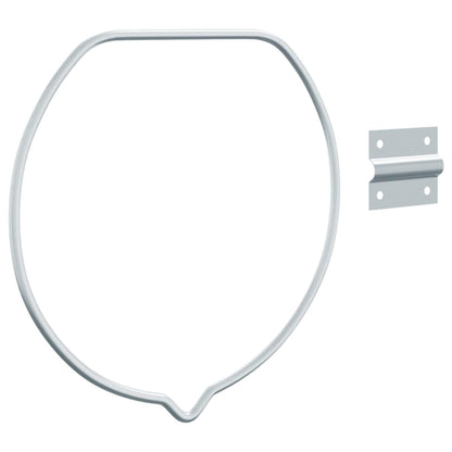 Bucket Holder Wall Mounted Silver Steel