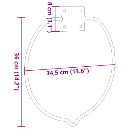 Bucket Holder Wall Mounted Silver Steel