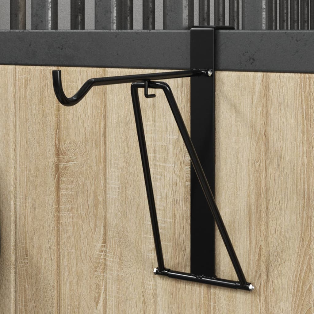 Foldable Saddle Rack Portable Black Steel