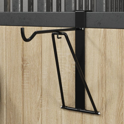 Foldable Saddle Rack Portable Black Steel