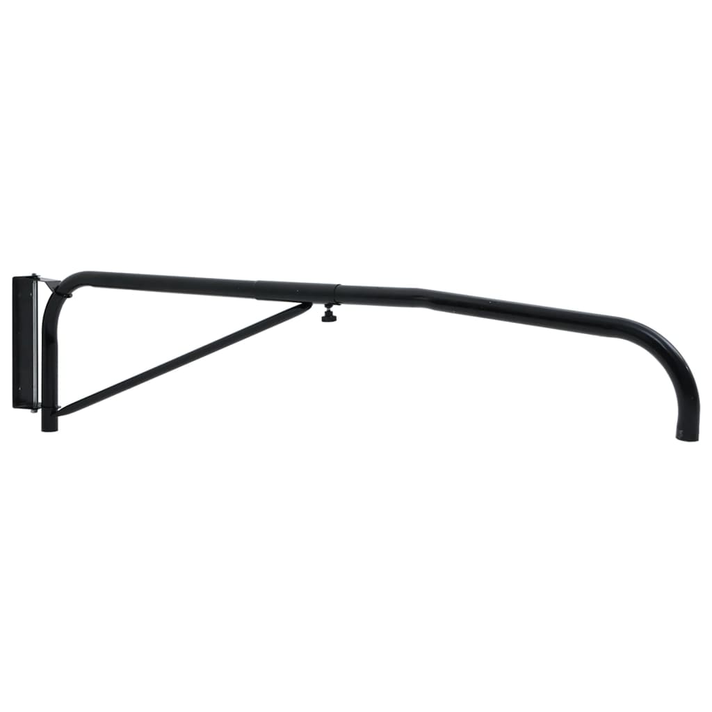 Hose Boom Wall Mounted Black Steel