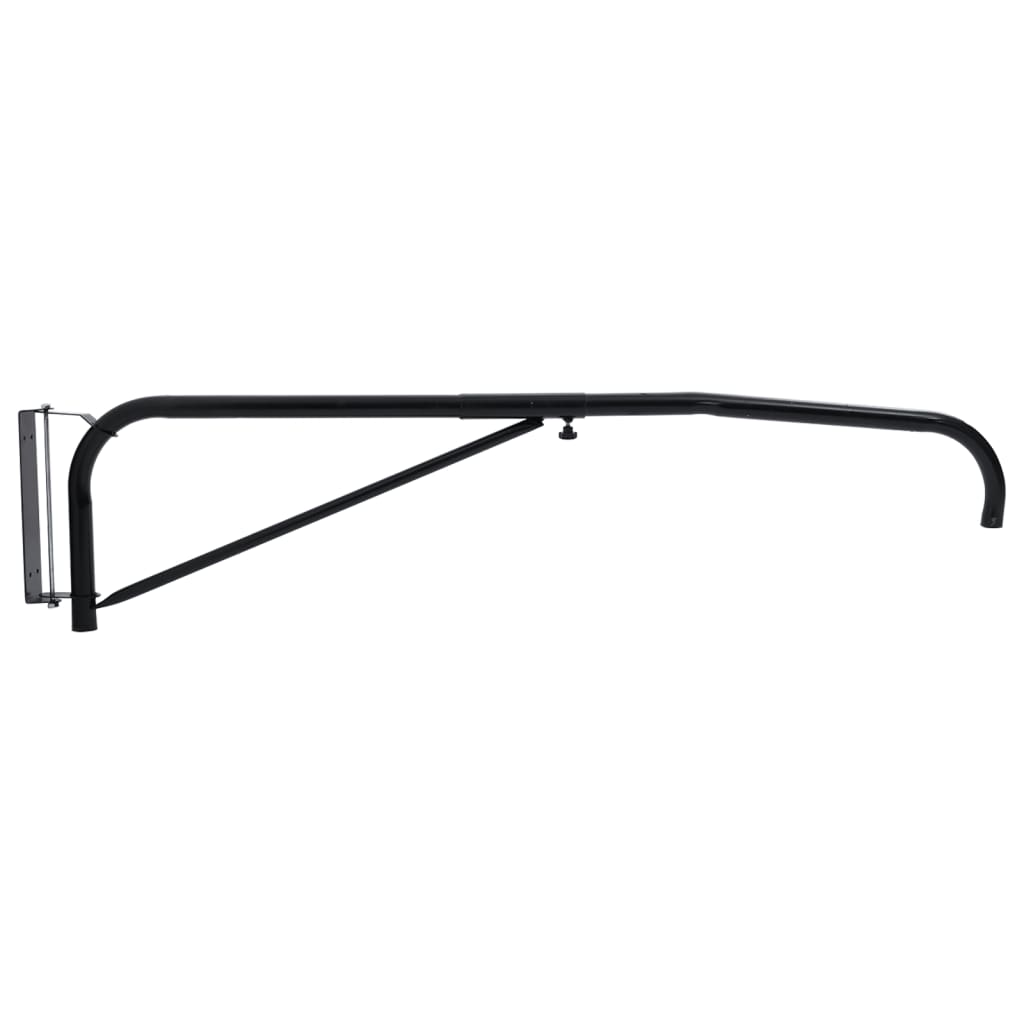 Hose Boom Wall Mounted Black Steel