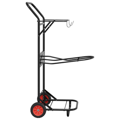 Saddle Trolley Foldable Black Steel