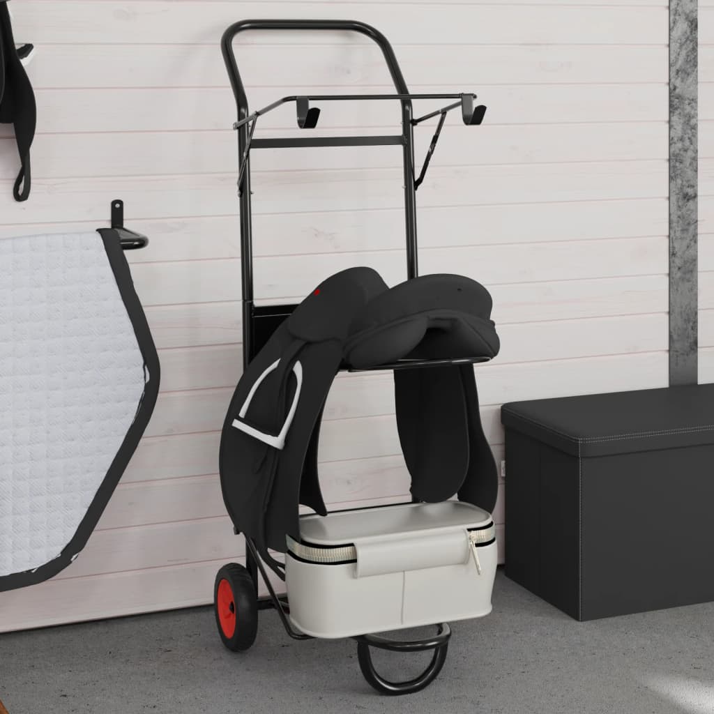 Saddle Trolley Foldable Black Steel