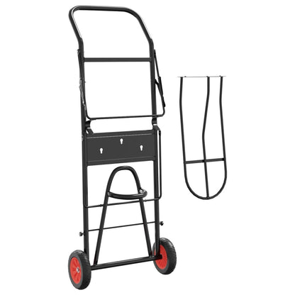 Saddle Trolley Foldable Black Steel