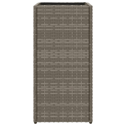 Garden Planter Grey 30x30x60 cm Poly Rattan