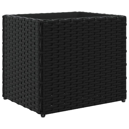 Garden Planter Black 36x30x32 cm Poly Rattan
