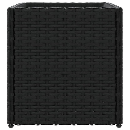 Garden Planter Black 36x30x32 cm Poly Rattan