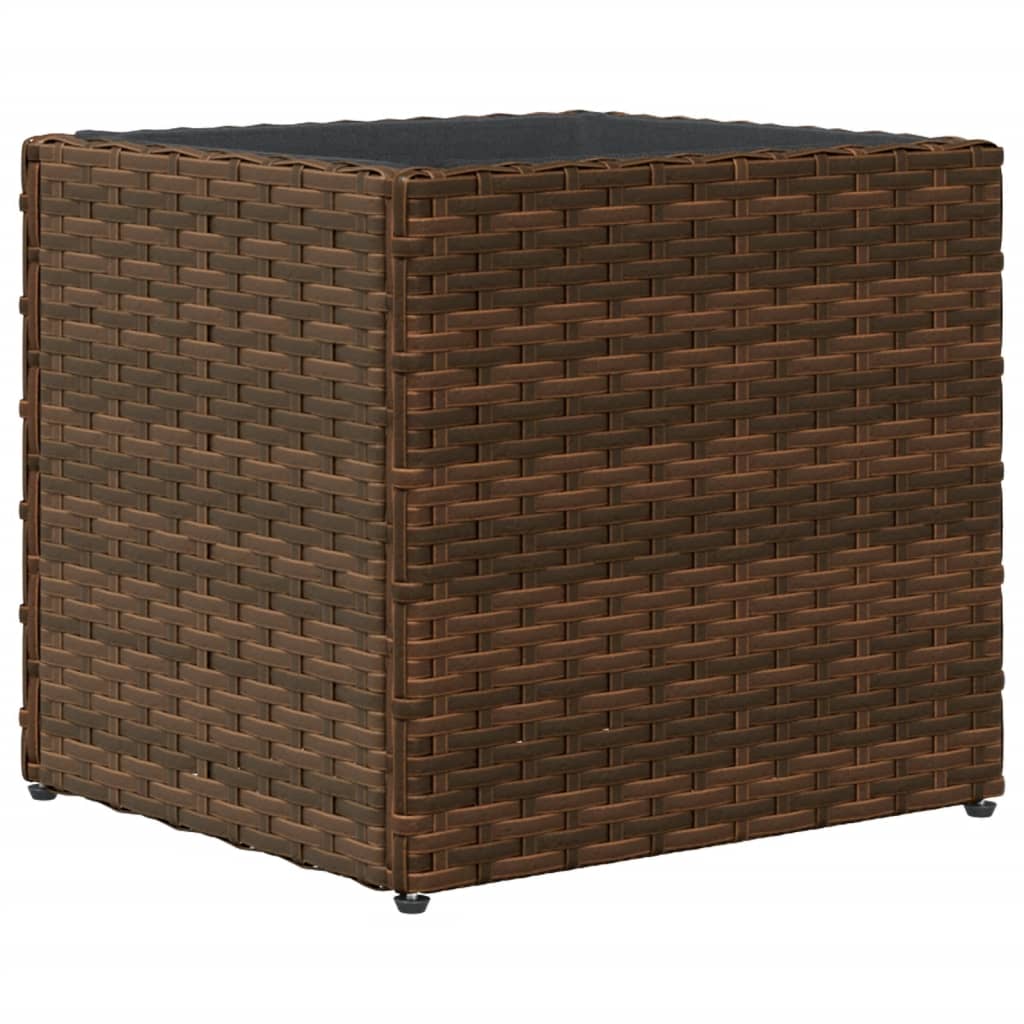 Garden Planter Brown 36x30x32 cm Poly Rattan