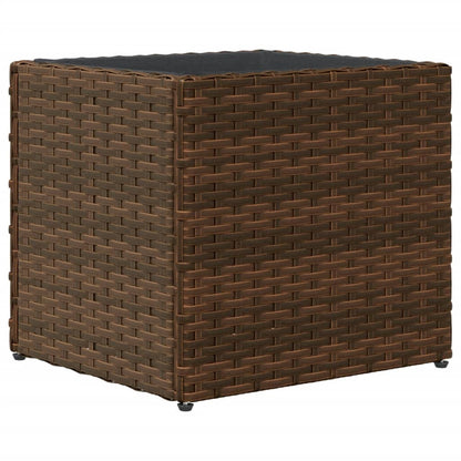 Garden Planter Brown 36x30x32 cm Poly Rattan