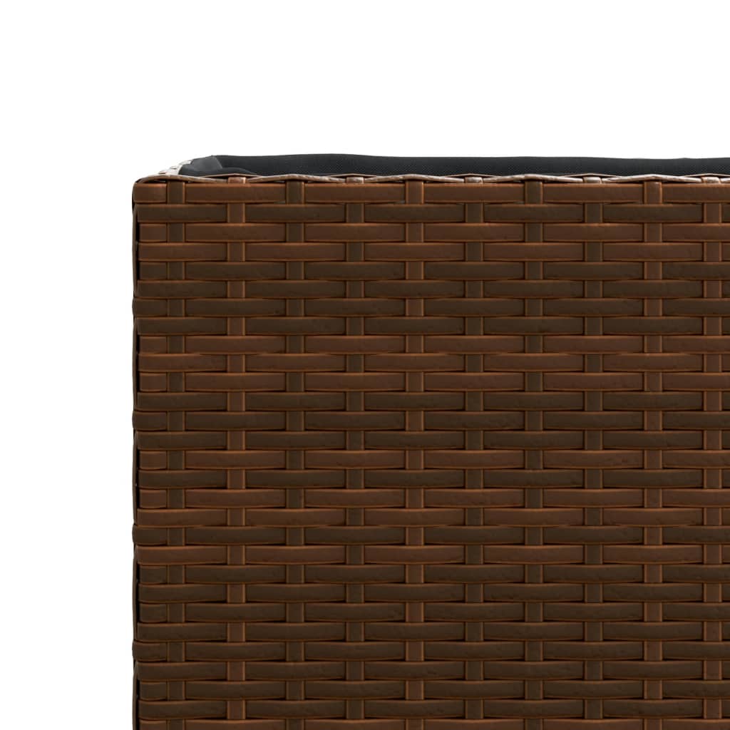 Garden Planter Brown 36x30x32 cm Poly Rattan