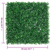 Artificial Shrub Leaf Fence 6 pcs Green 50x50 cm
