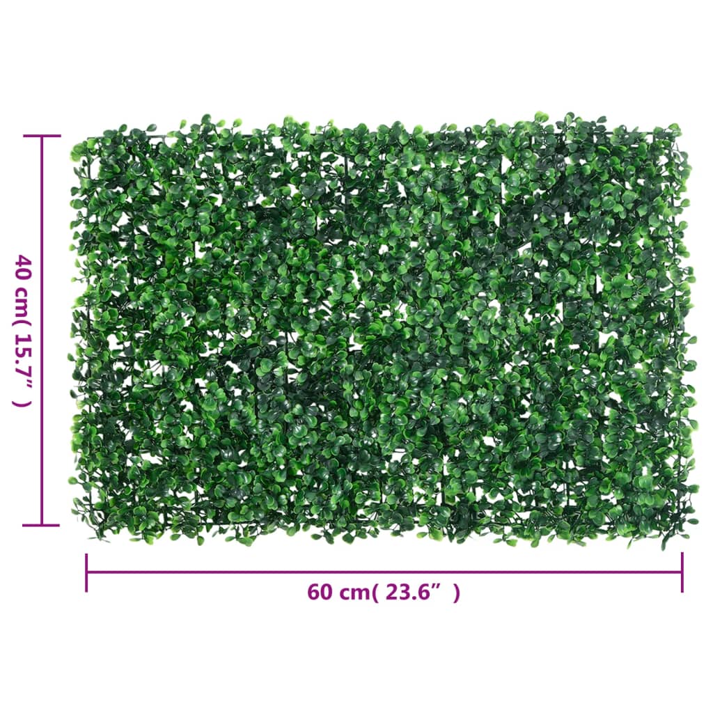 Artificial Shrub Leaf Fence 24 pcs Green 40x60 cm