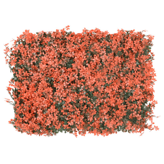 Artificial Maple Leaf Fence 24 pcs Light Red 40x60 cm