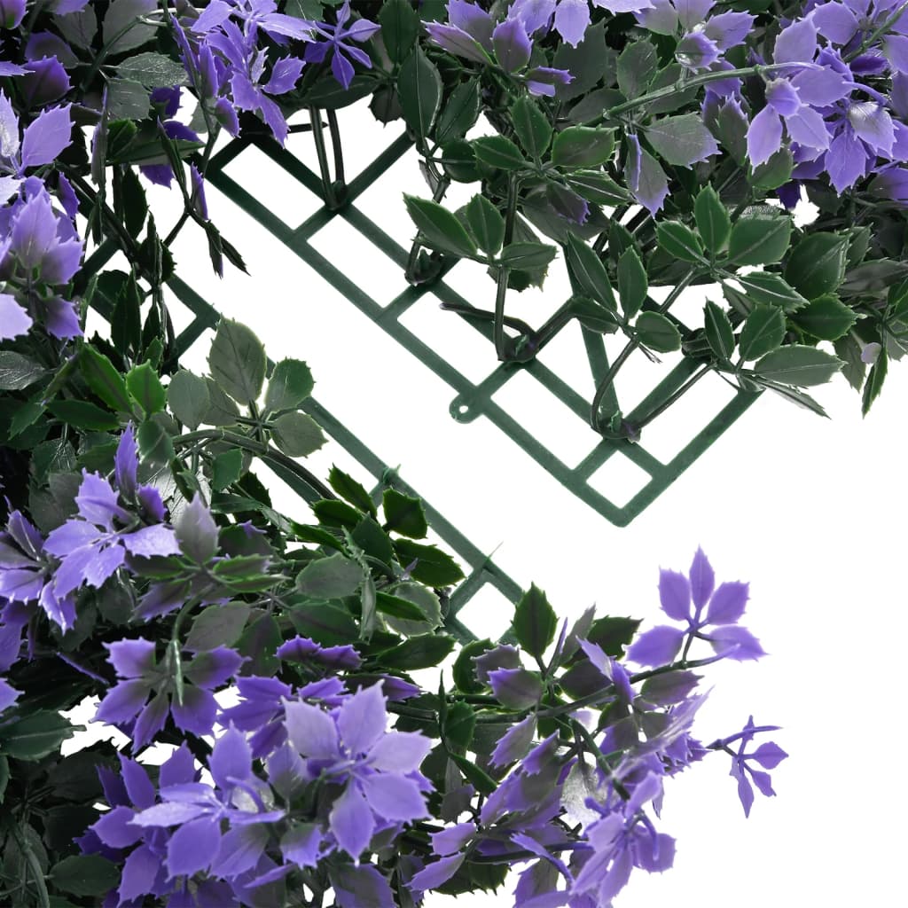  vidaXL Artificial Leaf Fence 24 pcs Purple 40x60 cm