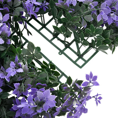  vidaXL Artificial Leaf Fence 24 pcs Purple 40x60 cm