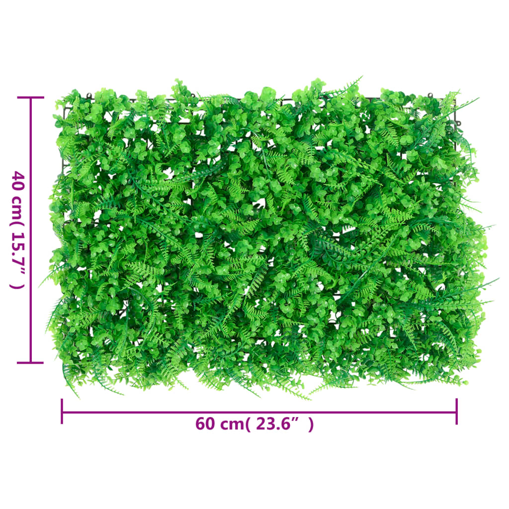  vidaXL Artificial Fern Leaf Fence 24 pcs Green 40x60 cm