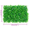 Artificial Fern Leaf Fence 24 pcs Green 15.7"x23.6"