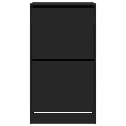 Shoe Cabinet | Black | Engineered wood | 60x42x108 cm | Shoe Cabinet